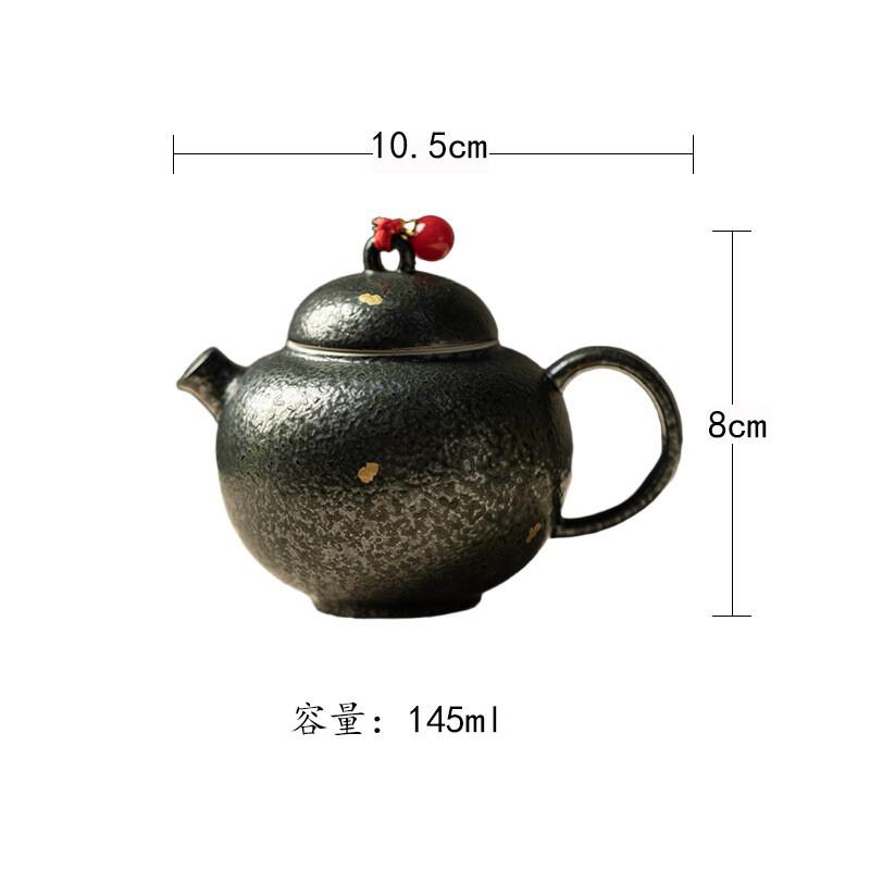 

Sprinkle Gold Teapot Vintage Tea Infuser Pot Tea Brewing Kettle With Ball Hole Flower Tea Chinese Tea Set Supplies Decoration