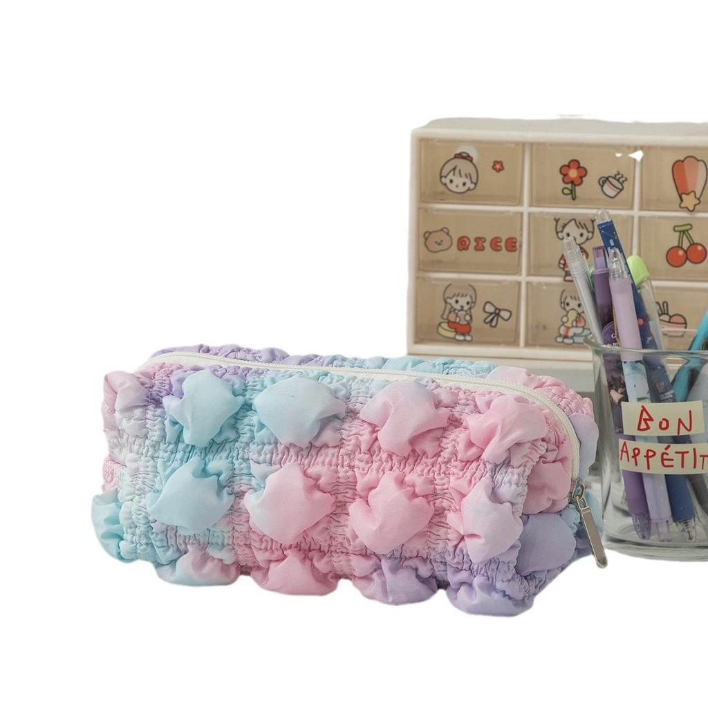 Theme Rainbow Pencil Case Storage Pouch With Large Capacity For Students Gift