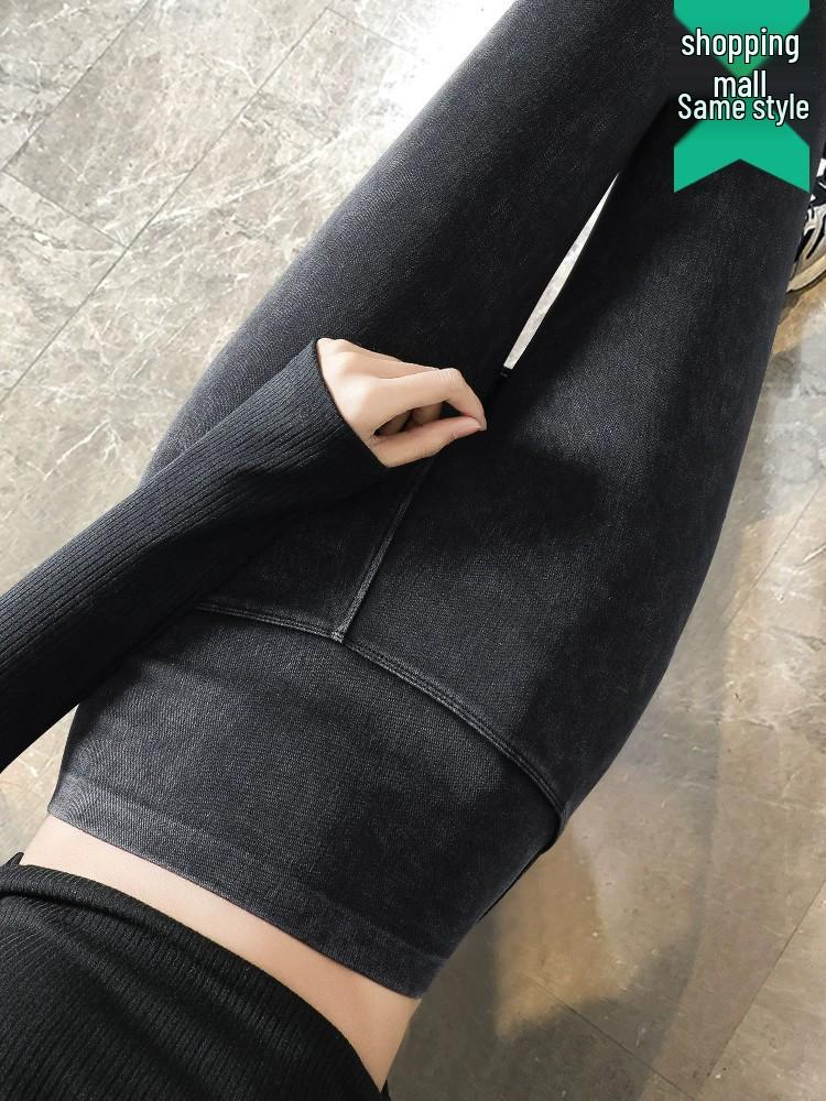 High Waist Peach Butt Yoga Leggings: Slimming Denim for Plus Size Women