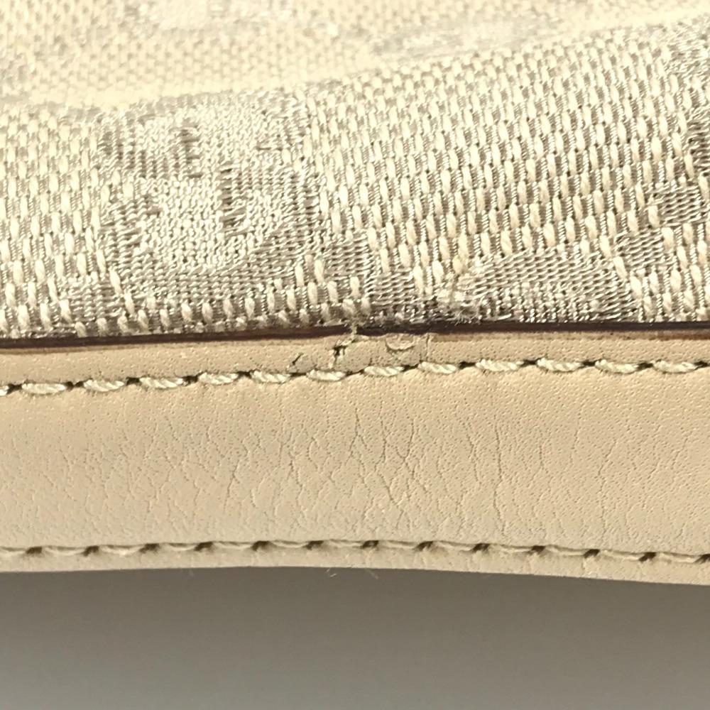 Gucci 73885 GG Logo Bucket-shaped Shoulder Bag GGCanvas/Leather Beige