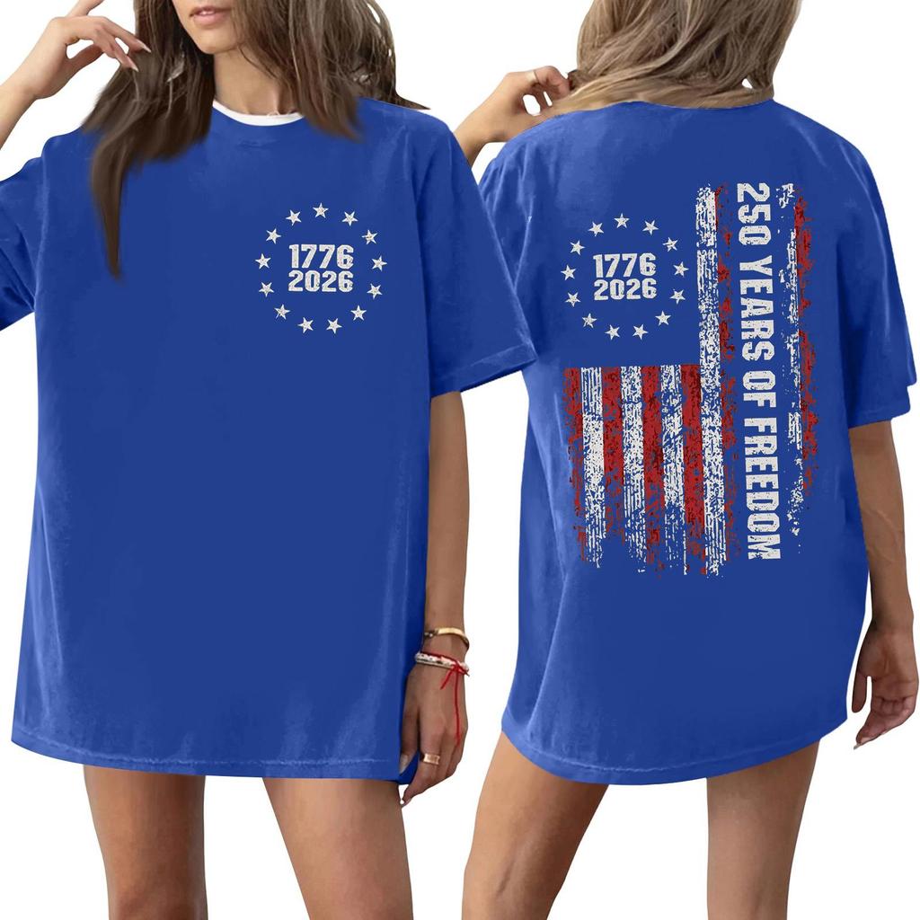 Women's And Men's Fashionable Round Neck Casual Print Short Sleeved T-shirt Top