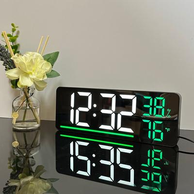 Mirror Electronic Alarm Clock USB Plug In Using Smart Voice Controlled Clock Student Specific Alarm Clock