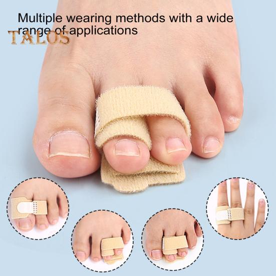 Toe Separator Bunion Corrector Big Toe Spacer Hammer Toe Straightener Fabric Lining Splint with Built-in Aluminum Plate Support for Overlapping Toes