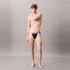 Calvin Klein Glänzender Gravity Sheer Hollow Double Thong Herren Unterwäsche Space-Black NB4125-UB1