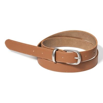 Halden (W) Basic Western Fake Leather Belt (T020_tan)