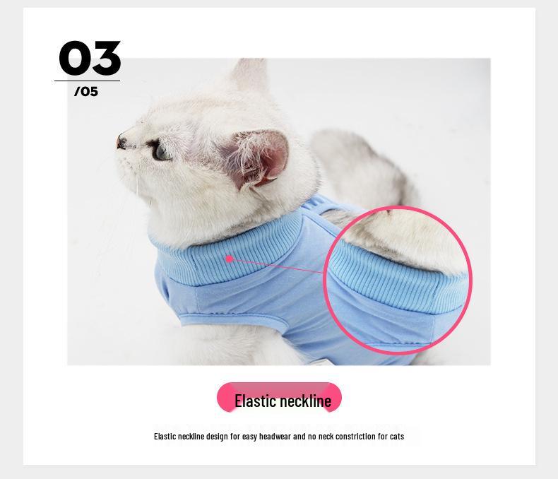Autumn Cat Post-Surgery Anti-Lick Suit: Anti-Infection, Anti-Bacterial, High Elasticity, Comfortable Pet Wear