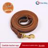 Genuine Cowhide Leather Dog Leash for Golden Retrievers & German Shepherds - Durable Walking Rope