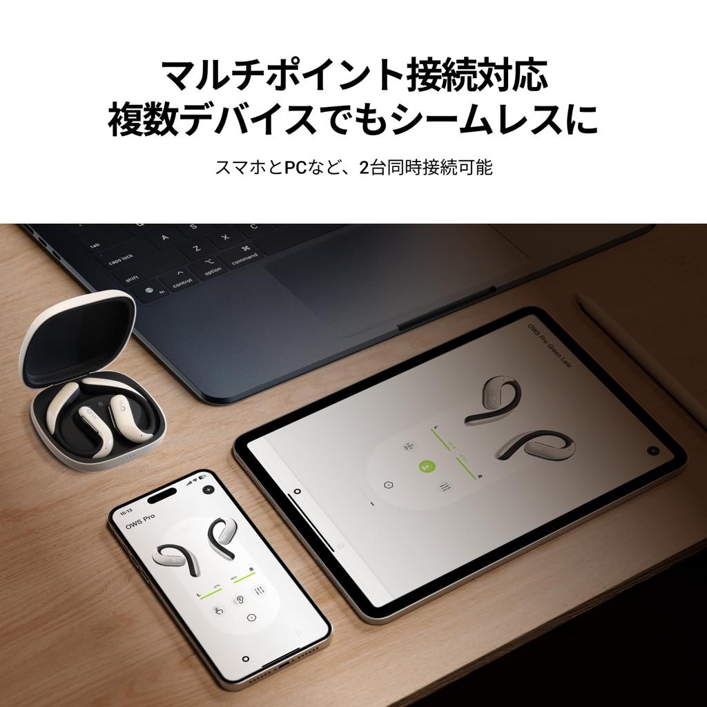 Oladance OWS Pro Wireless Bluetooth Air Automatic with Charging Separate Left and Right 58 Hours of IPX4 Noise Cancelling Fast Compatible with Android