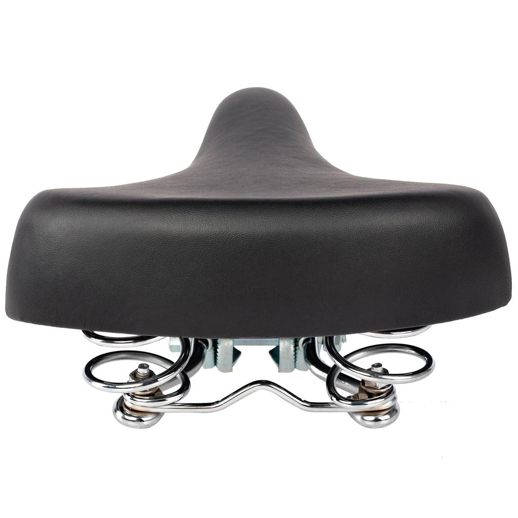 Replacement bicycle saddle for popular with girls and comes with a cute floral thick and soft comes with a spring so it hurt your installation