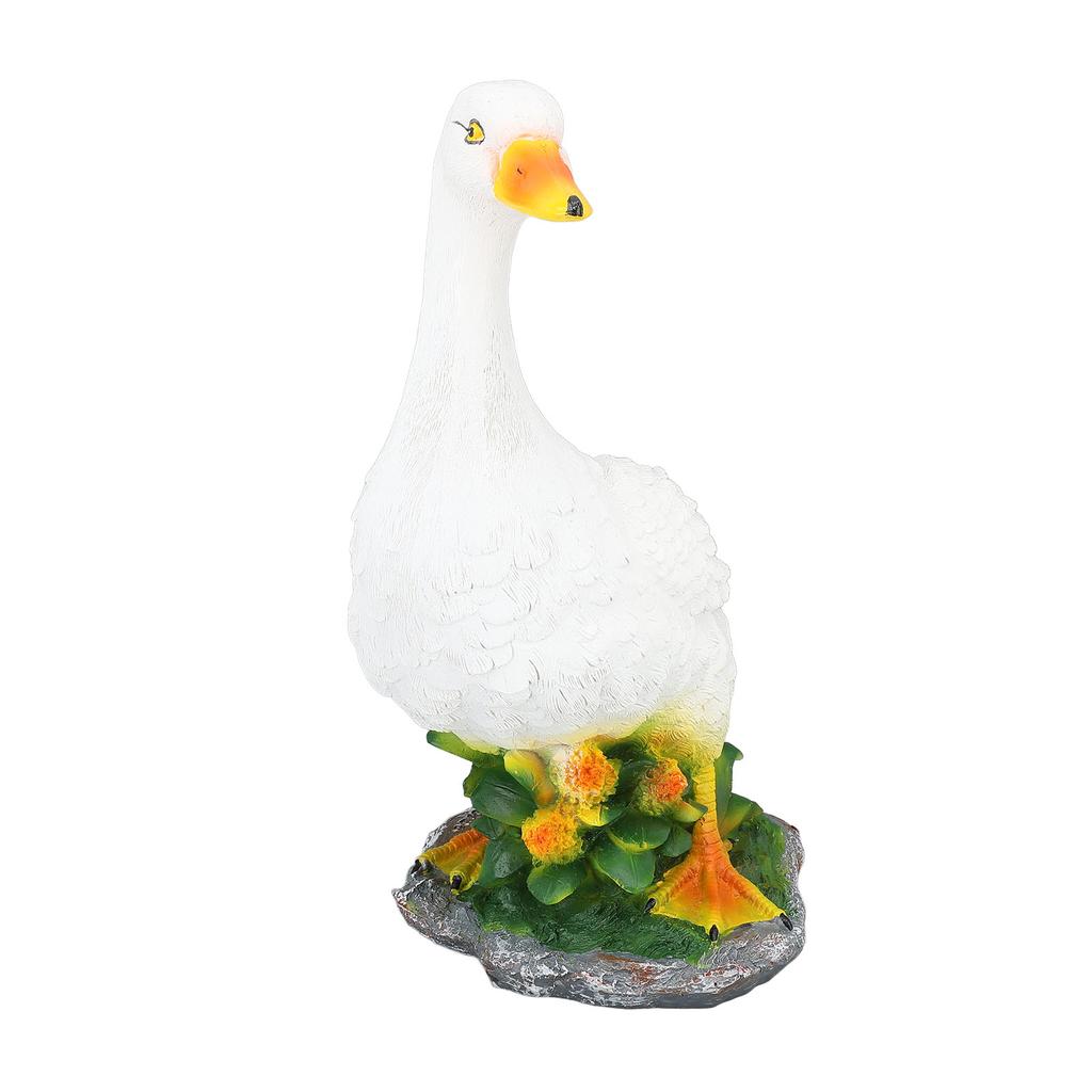 Entenfigur Dekoration Simulation Wasserdichtes Harz Tierskulptur Ornament für Garten Rasen M
