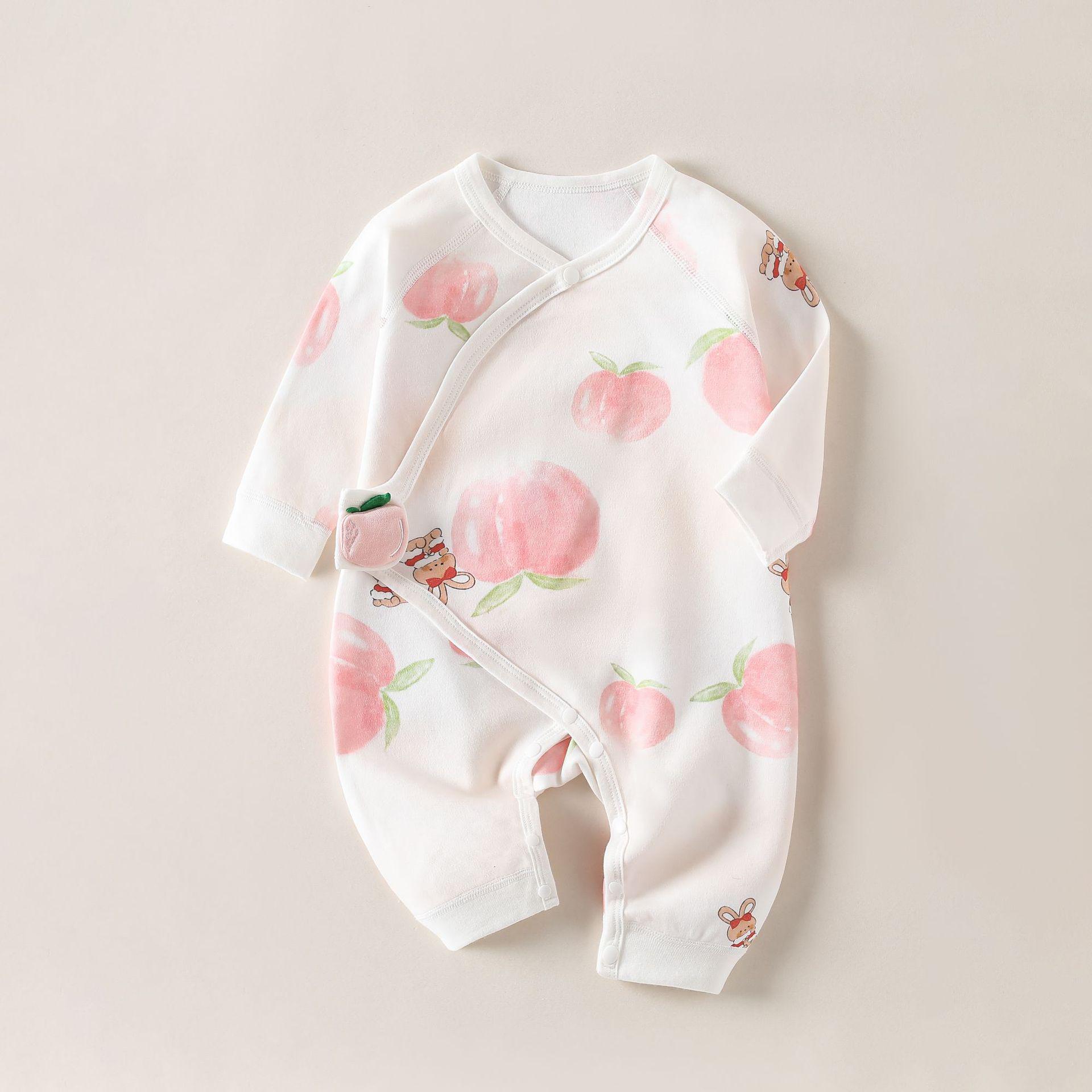 Premium Pure Cotton Baby Butterfly Romper - Spring/Autumn Infant Toddler Pajamas Newborn One-Piece Suit 52 cm