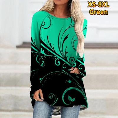 XS-8XL Women Autumn and Winter Clothes Ladies Long Sleeve Tops 3D Printed Shirts Loose Tunic T-shirts Pullover Blouses