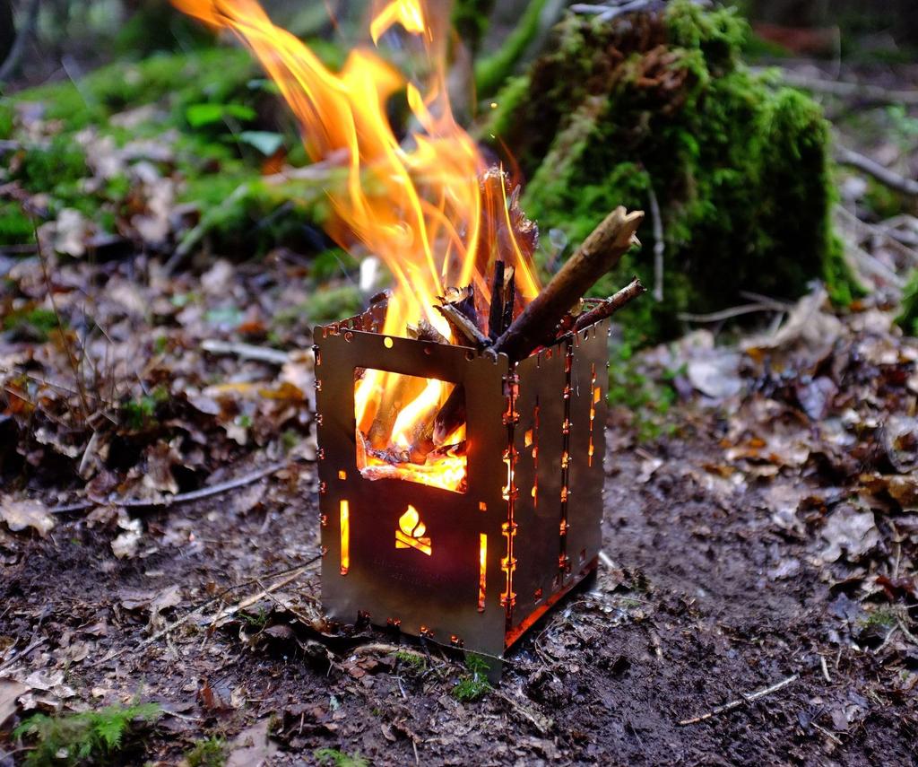 Bushcraft Essentials Outdoor Cooker Bush Box XL Kombinovaná sada z nerezové oceli