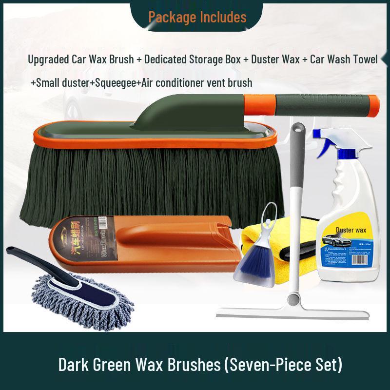 Car Cleaning Duster & Snow Removal Brush with Wax Mop