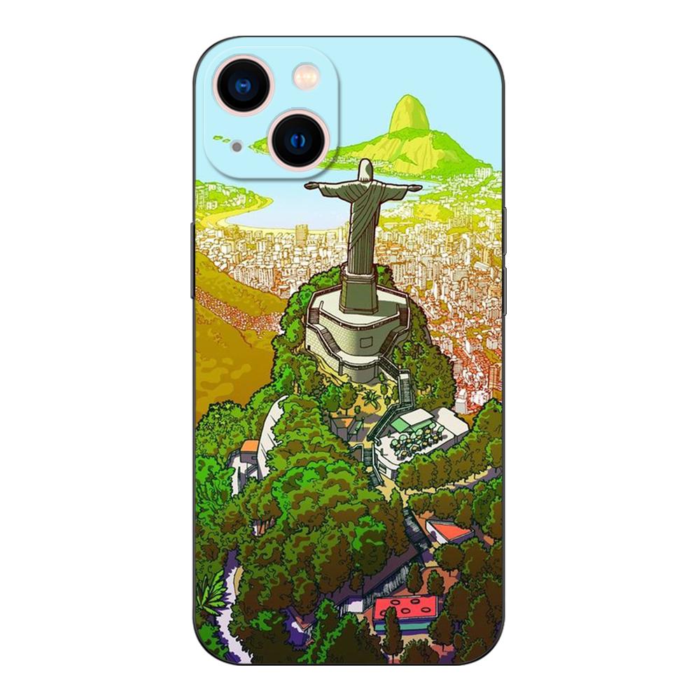 

Черный чехол из ТПУ для Xiaomi Redmi 5 5plus 6 6a 7 7a 8 8a задняя крышка флаг Бразилии Рио-де-Жанейро Redmi 7a