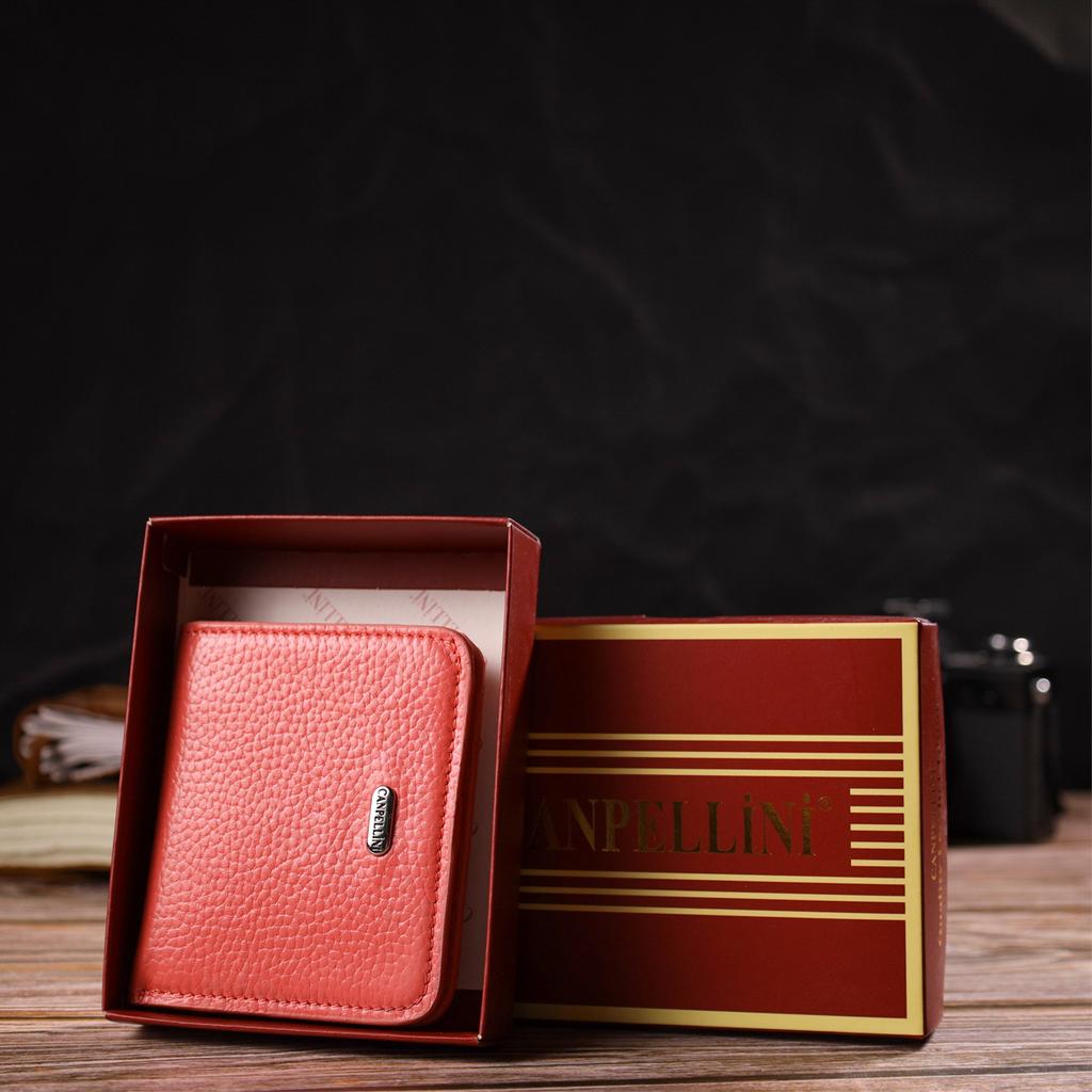 Small Women's Wallet Made of Genuine Leather Flotar CANPELLINI 21794 Coral
