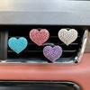 Diamond Rhinestone Peach Heart Car Air Vent Aromatherapy Clip - Love Car Perfume Decoration