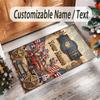 Amerikanisches Patriotisches Thema Kristall Samt Teppich Personalisierter Benutzerdefinierter Name Text Weiche Bodenmatte Heimdekoration