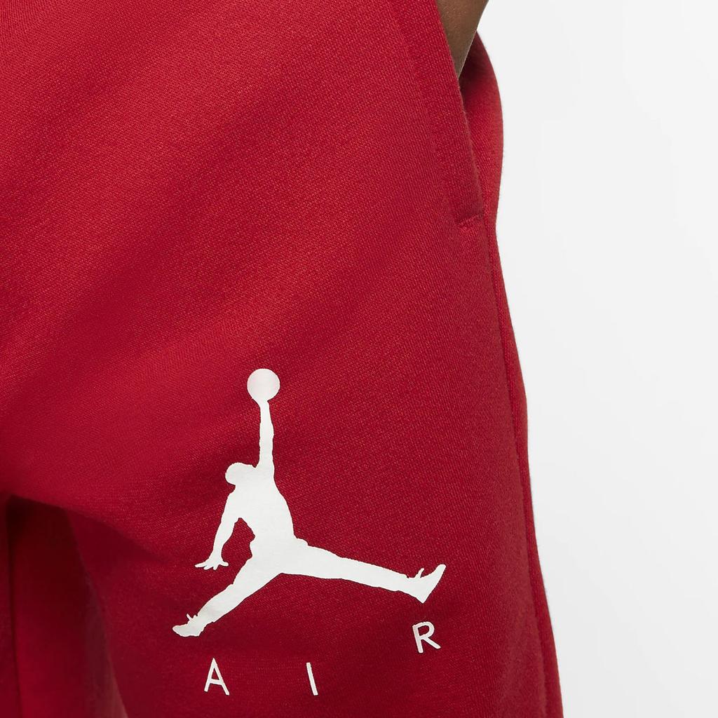 Jordan Fleece-Lined Cuffed Knit Sweatpants With Logo Print Kids Bottoms Red CT5388-687