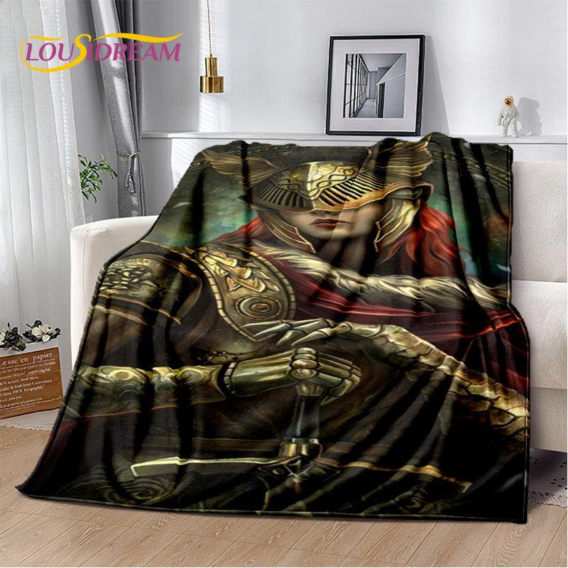 Elden Ring 3D Printed Game Gamer Soft Plush Blanket,Flannel Blanket Throw Blanket for Living Room Bedroom Bed Sofa Picnic Cover