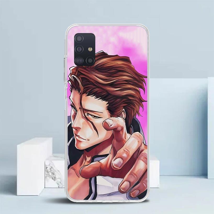 Aizen Sousuke Bleach Soft Cover for Samsung Galaxy A12 A22 A32 A52 A72 A02S Phone Case Note 20 Ultra 10 S10 Plus A51 A71 A50S A2