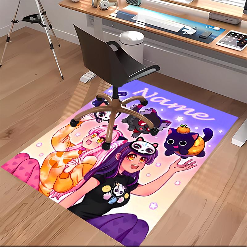Tappeto Personalizzato con Stampa Aphmau - Morbido, Lavabile, Antiscivolo, per Interni, Tappeto Decorativo per Soggiorno, Casa e Ufficio