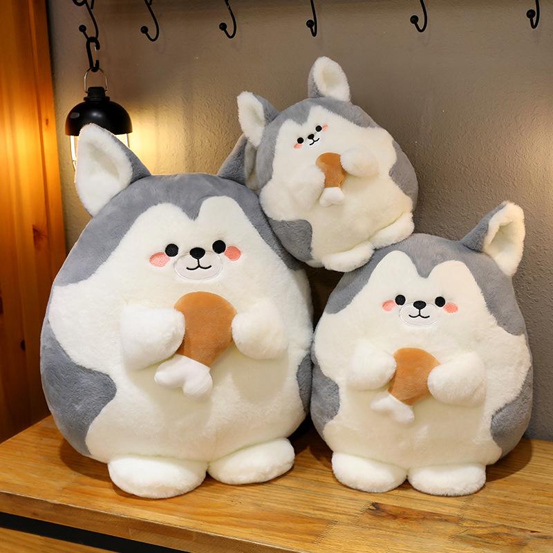 Popular Chicken Thigh Husky Dog Plush Toy Cute Rag Doll Sleeping Pillow