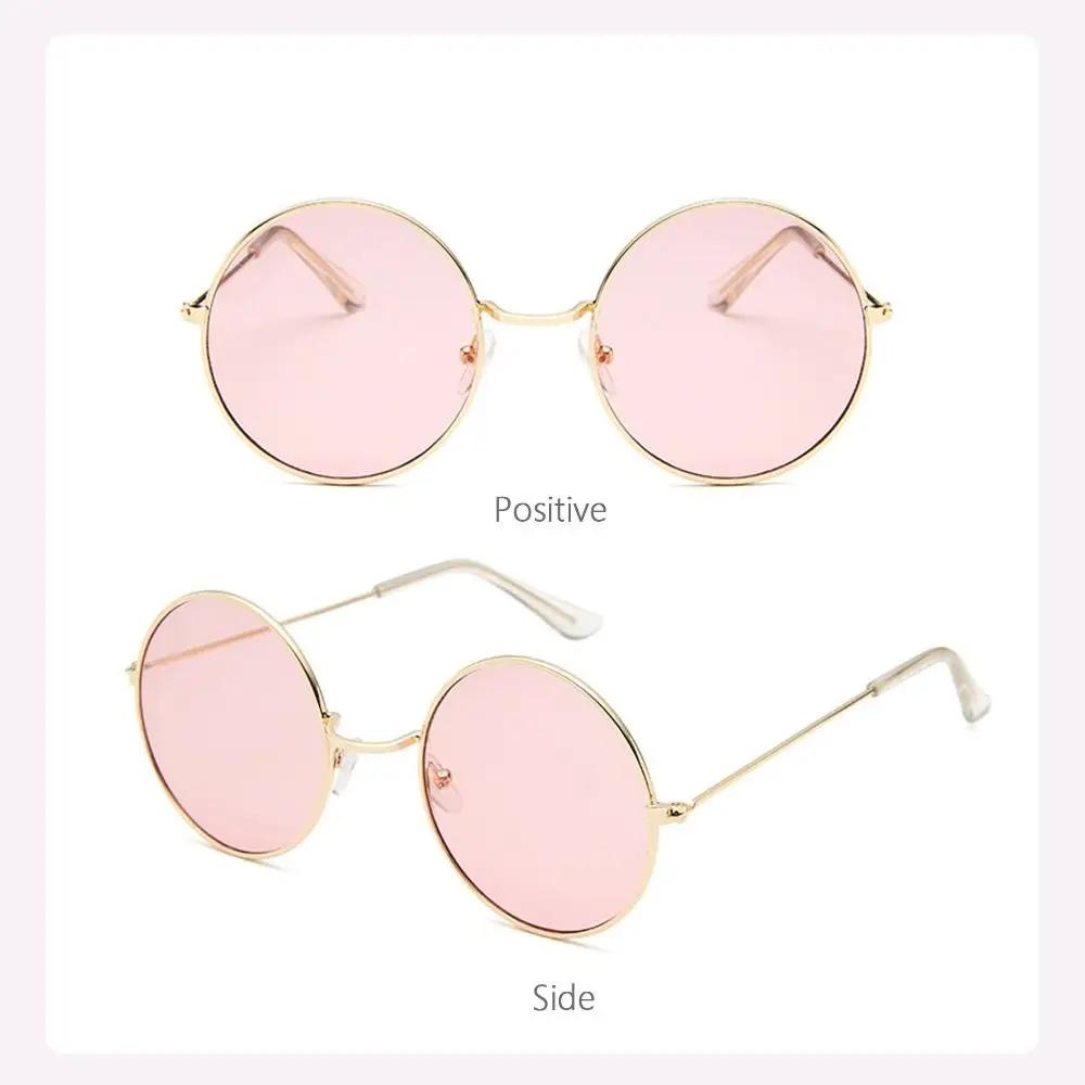 Travel Accessories Sun-Protective Round Sunglasses Punk Outdoor Driving Glasses Metal Frame Fishing Sunglasses For Women Man