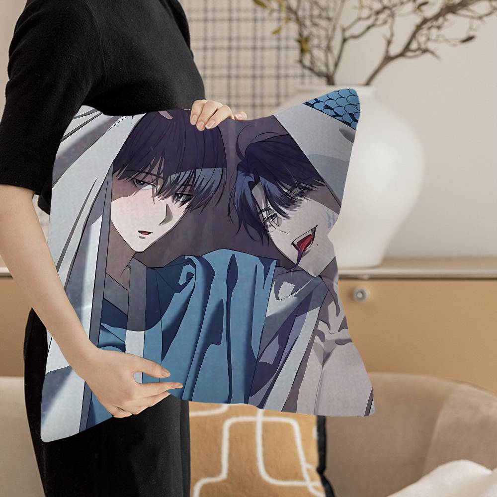 Korean Manhwa BL Anime Pillow Cover for Bedroom Room and Living Room Sofa Decorative Cushion Cover