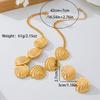 2 PCS/Set Vintage Conch Geometric Irregular Metal Jewelry Earrings Necklace Sets for Women Girls Creative Design Sense Sets