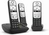Gigaset A690 A Trio Cordless DECT Telephone 3 Handsets Black