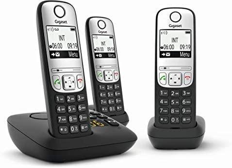 Gigaset A690A, Analoges/DECT-Telefon, Kabelloses Mobilteil, Freisprecheinrichtung, 100 Eintragungen, Anrufer-Identifikation, Schwarz - Bild 8