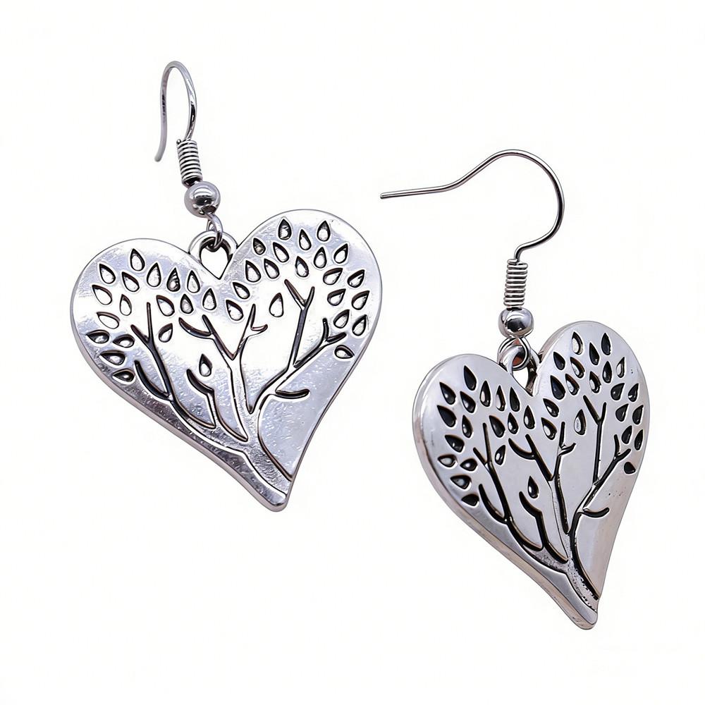 Tree Of Life Dangle Earrings Openwork Nature Boho Style Drop Jewelry For Female