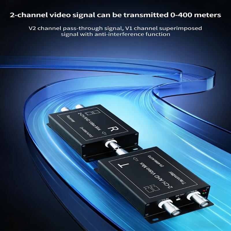 Two Channel Coaxial Processing Device Supports One To Two Signal Mixer For Security Observation Applications