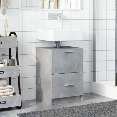 Bathroom Vanity Unit Concrete Grey 40 X 37 X 59 Cm Particleboard
