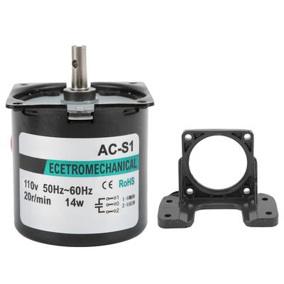 Motor Síncrono AC 14W Imán Permanente 2 Vías Alto Par Eje Central Soporte