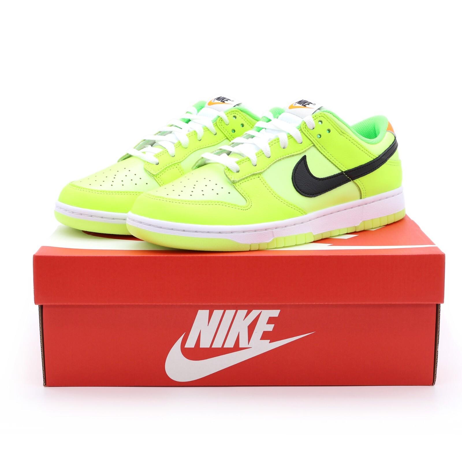 FJ4610-702 Nike Dunk Low Splash Volt Черный Total Orange Зеленый Strike (Мужской) 9.5