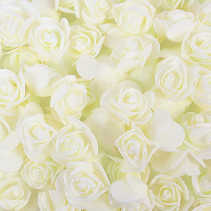 50/100/200Pcs 3.5cm PE Foam Rose Head Artificial Flower For Wedding Birthday Party Home Decor DIY Bear Rose Valentines Day Gifts