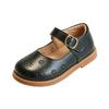 Toddler Girls Mary Jane Shoes Soft Leather Cutout Breathable Casual Flats Adjustable Strap Comfortable Fit