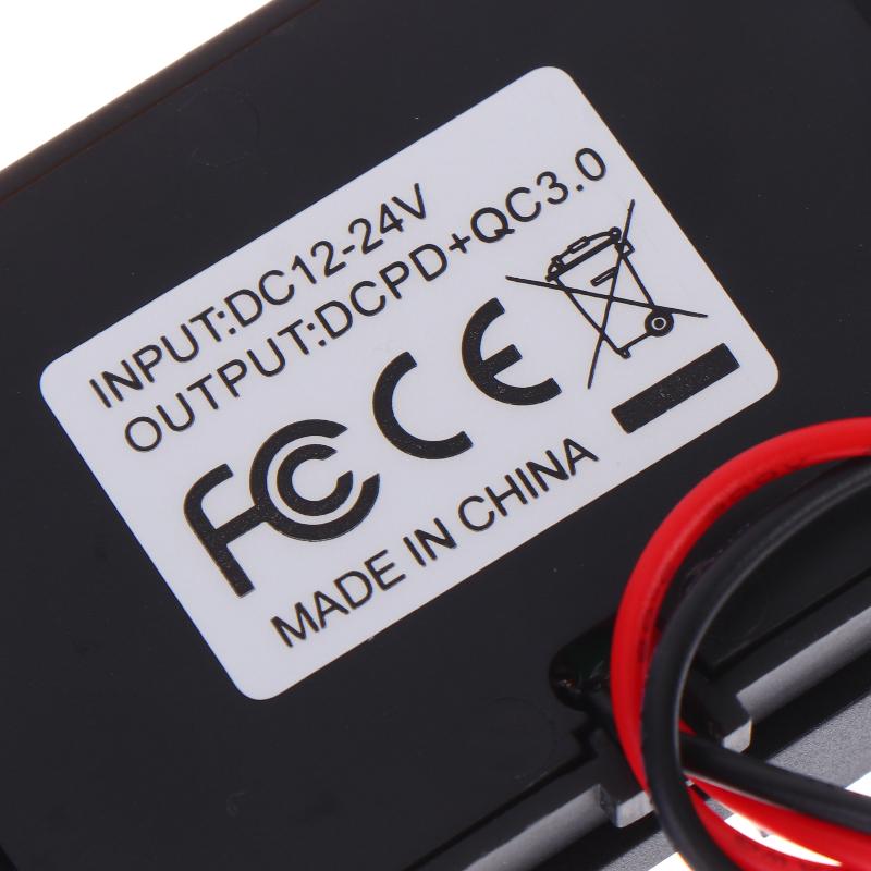 Dual Pd Dual Qc 3.0 Usb Car Charger 12V Rv Usb Outlet Panel Fast Charge Socket With Switch Voltmeter For Boat Motorcycle