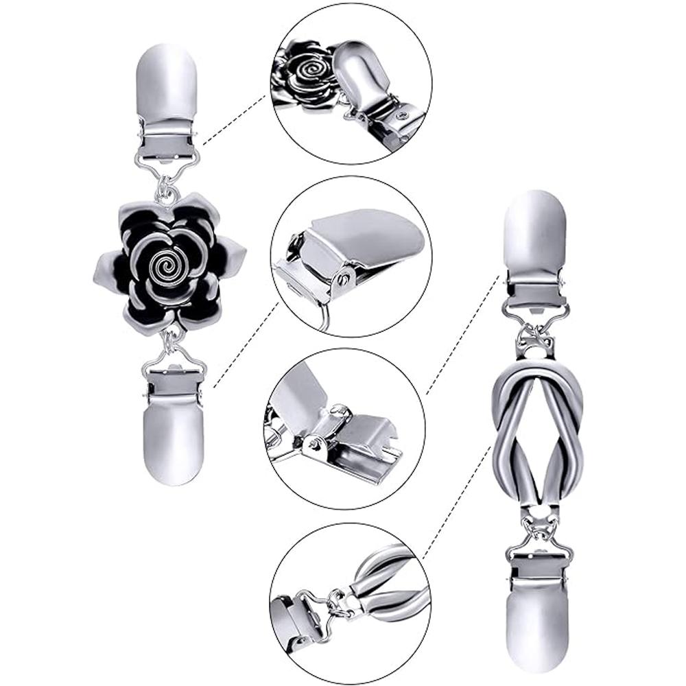 1/4PCS Classic Brooches Cardigan Clip Multi Styles For Choose Perfect Sweater/ Shawl/ Shirt Decor For Women Official Attire