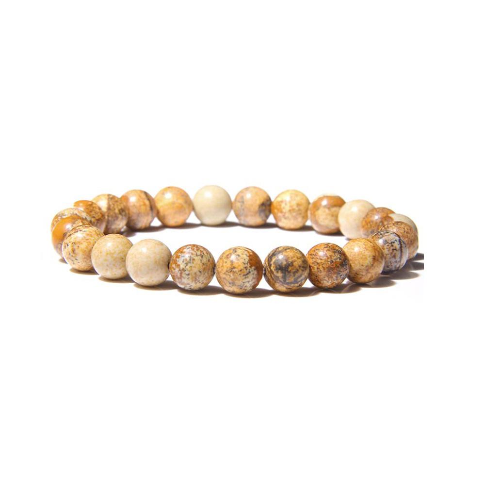 Vysoce kvalitní 8mm náramek z drahokamů pro ženy muže Pulseras Para Mujer Křišťálový náramek Náramek z korálků z přírodního kamene