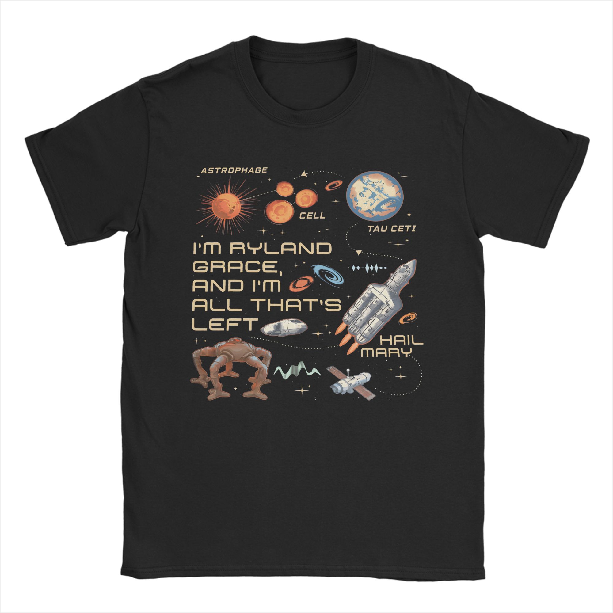 

Project Hail Mary Save The World SciFi Rocky amaze Merch Unisex T Shirt Cotton Tee Graphic Printed Tops Tshirt 4XL