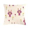Easter Bunny Linen Pillowcase Home Sofa Cushion Cover