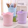 Candy Color Cute Bow Pencil Holder Heart Stationery Container Kawaii Carved Pen Case  Student