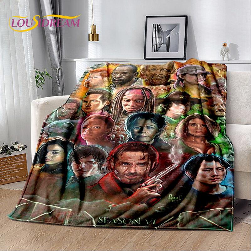 The Walking Dead Horror Soft Plush Blanket,Flannel Blanket Throw Blanket for Living Room Bedroom Bed Sofa Picnic Cover Bettdecke