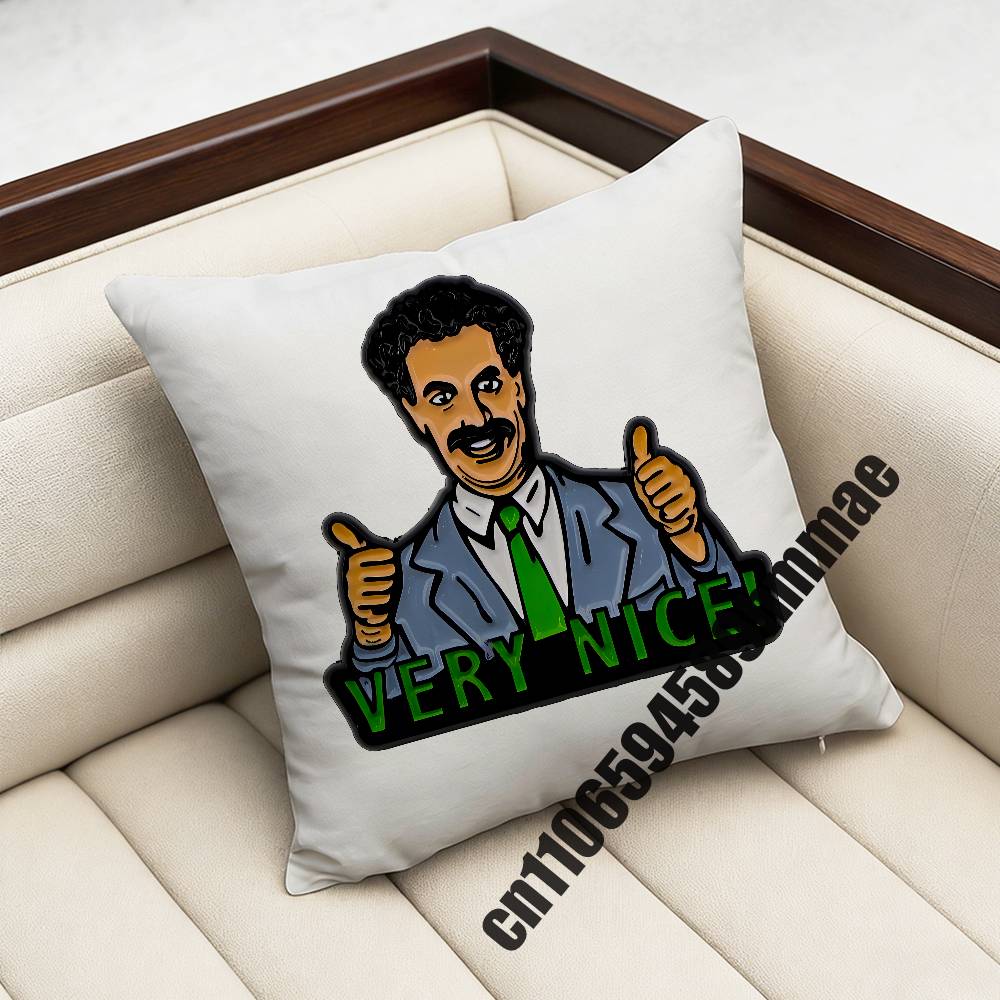For Borat Very Nice Great Success Throw Pillow Case Sham 45X45Cm 40X40Cm Square Car Pillowcase Pad Cushion Cover