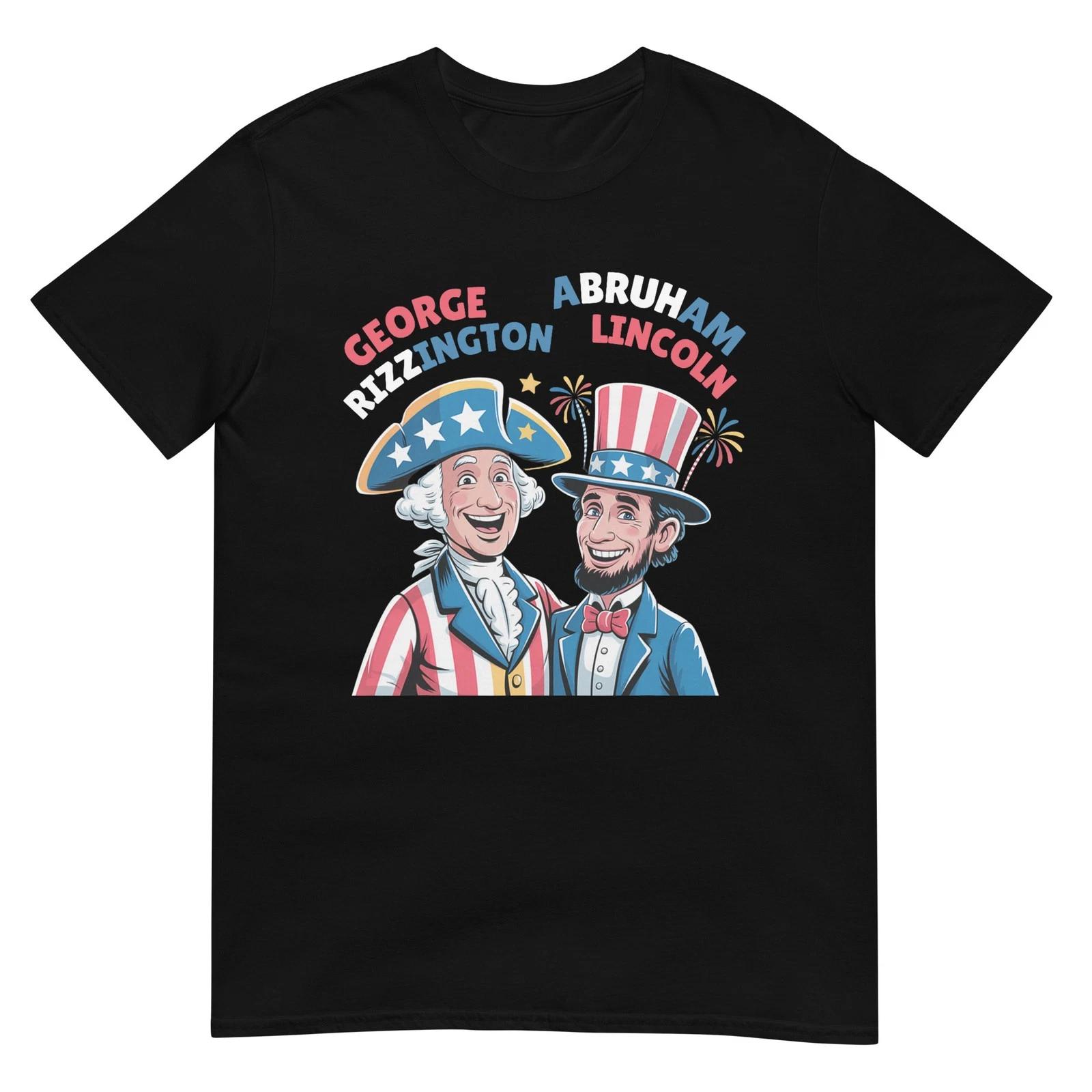 

Funny Fourth of July George Rizzington Abruham Lincoln Slang T-Shirt M