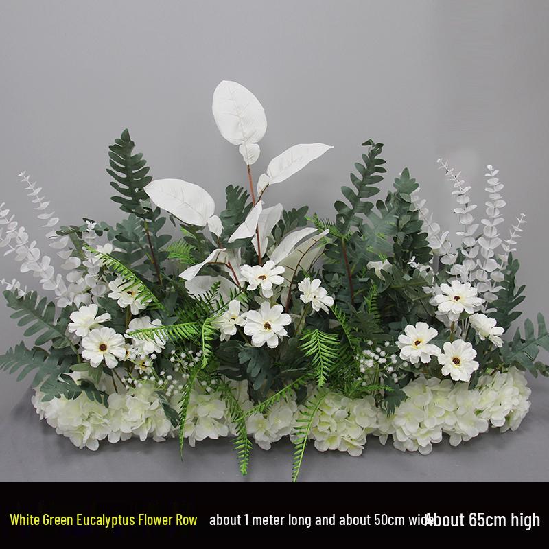 Wedding Aisle Blue Artificial Flower Row Decoration