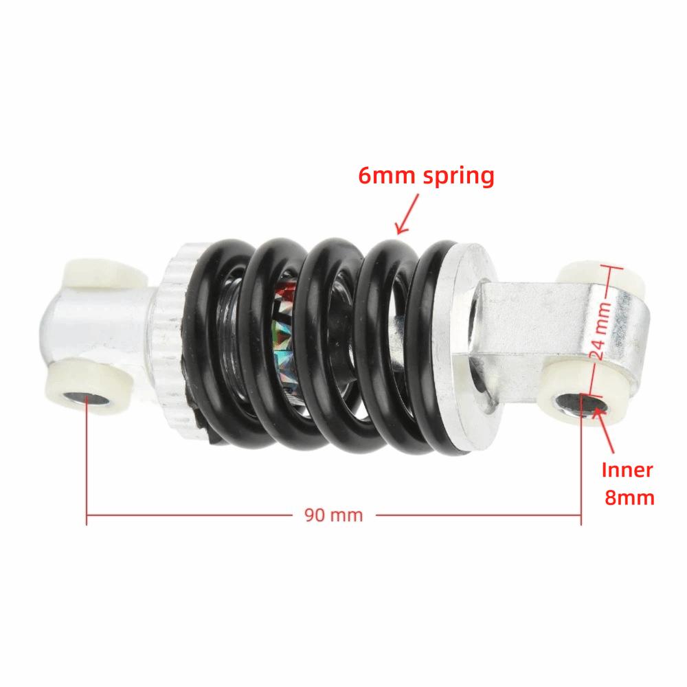 2PCS 90mm Spring Shock Absorber Aluminum Alloy Mountain Bike Shock Absorber  Dirt Bike